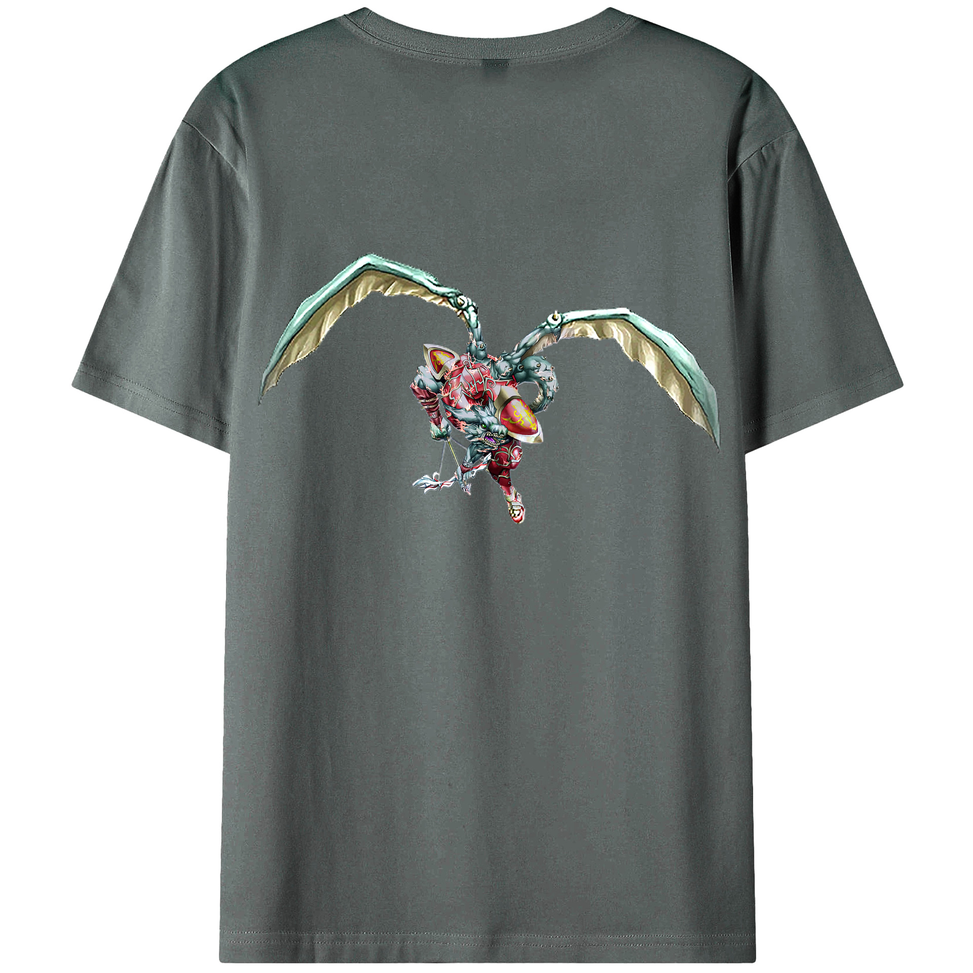 （画像用） 遊☆戯☆王 Yu-Gi-Oh! 綿100％ メンズ半袖Tシャツ（バックプリント） 通気性